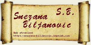 Snežana Biljanović vizit kartica